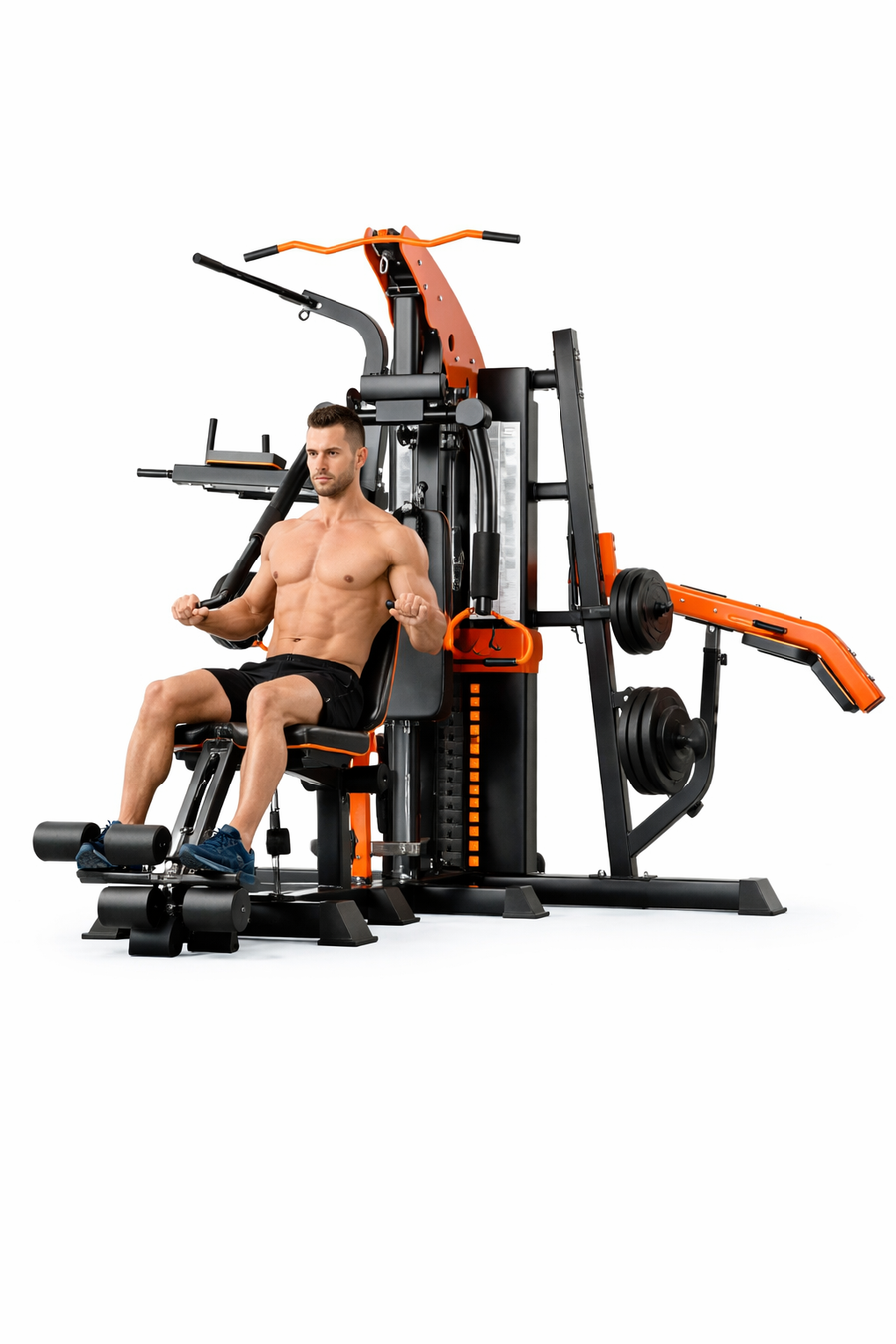 Multi-Station Power Rack - 3-Person Comprehensive Training System