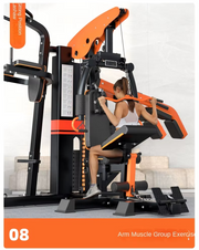 Multi-Station Power Rack - 3-Person Comprehensive Training System