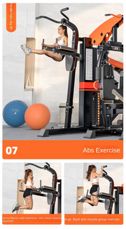 Multi-Station Power Rack - 3-Person Comprehensive Training System