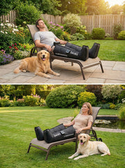 Human Transformed Recovery Boots - Relaxing lifestyle image showing comfortable use outdoors